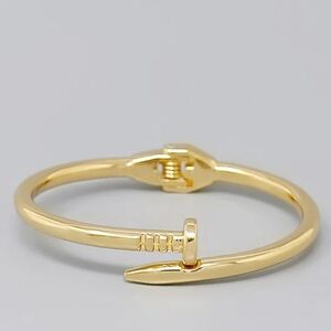 Elegant Gold Nail Bracelet